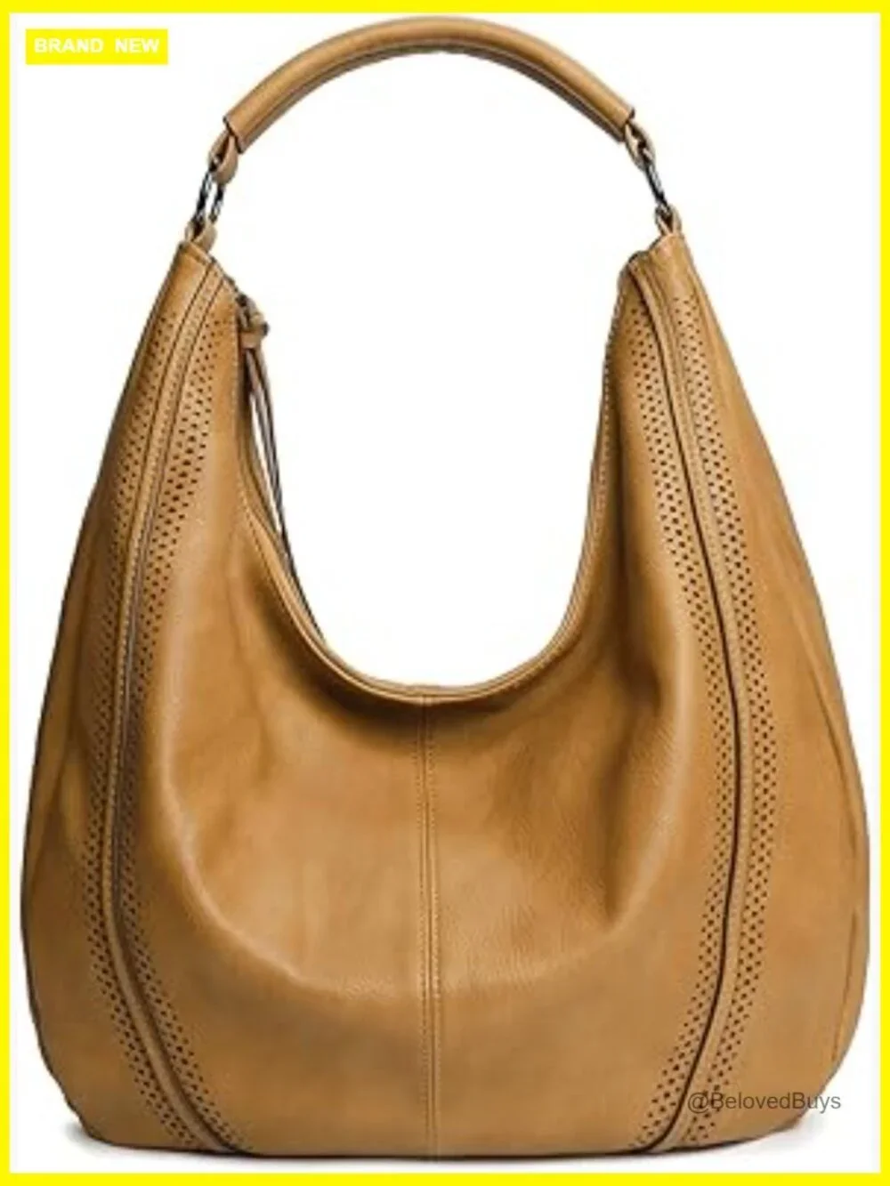 Hobo Shoulder Bag Soft Leather Tote Purse with Adjustable Crossbody Strap